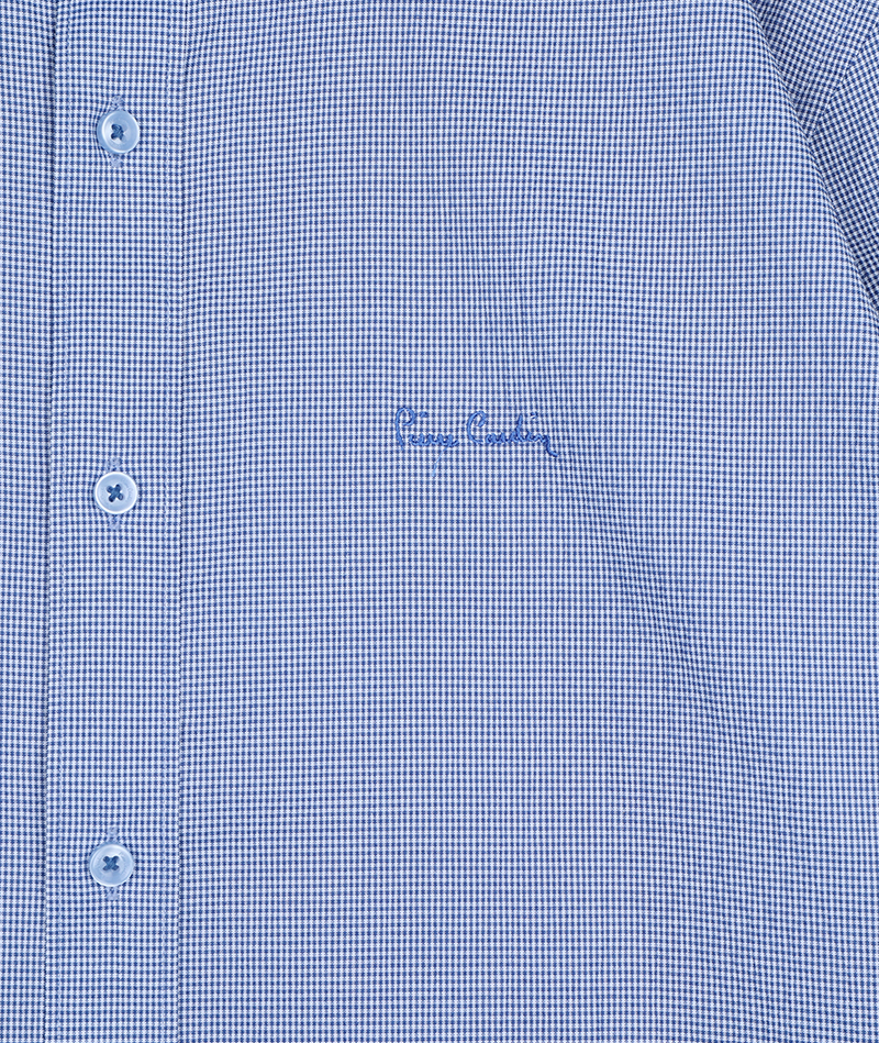 [피에르가르뎅] 추연사 잔체크 슬림핏 셔츠 PMWS1601