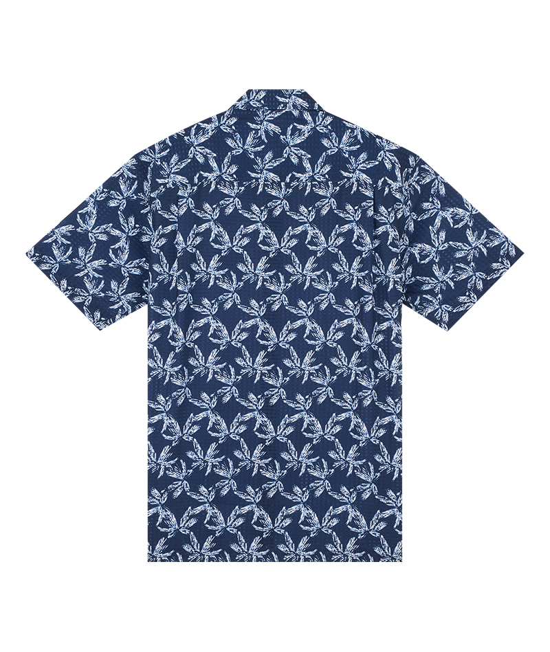 [피에르가르뎅] 나뭇잎 패턴 프린트 노말핏 남자 셔츠 PMWS2610 - 던필드몰_DawnFieldMall
