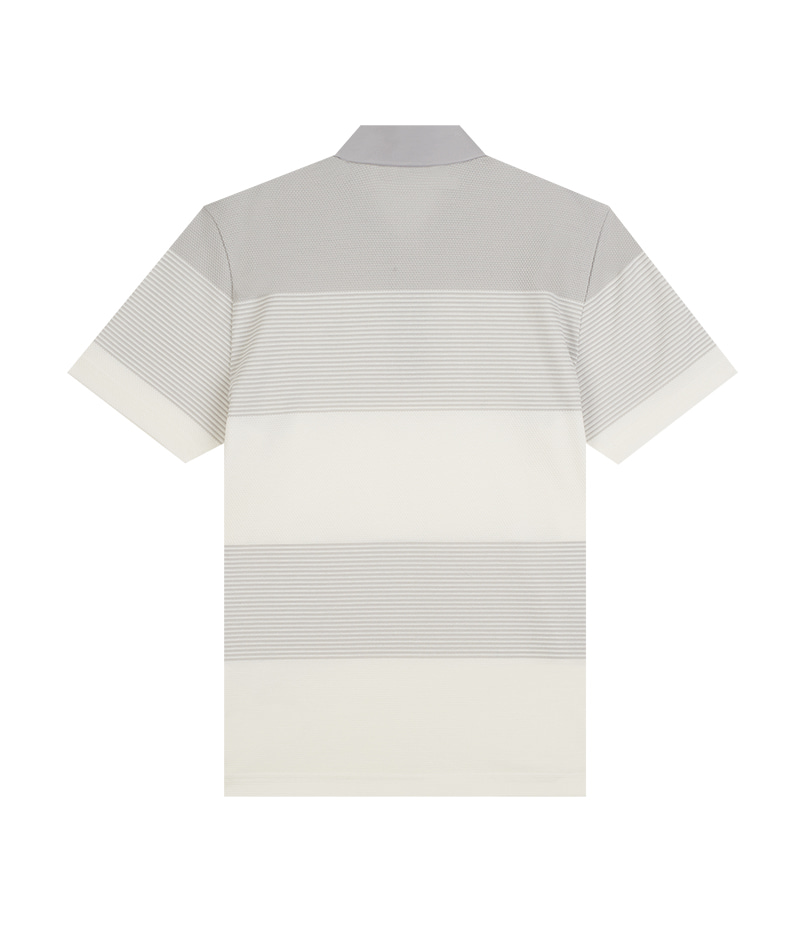 [피에르가르뎅] 블록 스트라이프 패턴 카라 티셔츠 POTS2417 - 던필드몰_DawnFieldMall